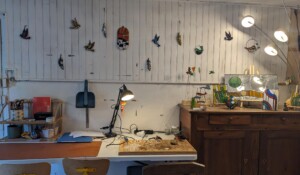D'atelier en atelier : Atelier l'Ardiaphane, vitrail_Jaujac