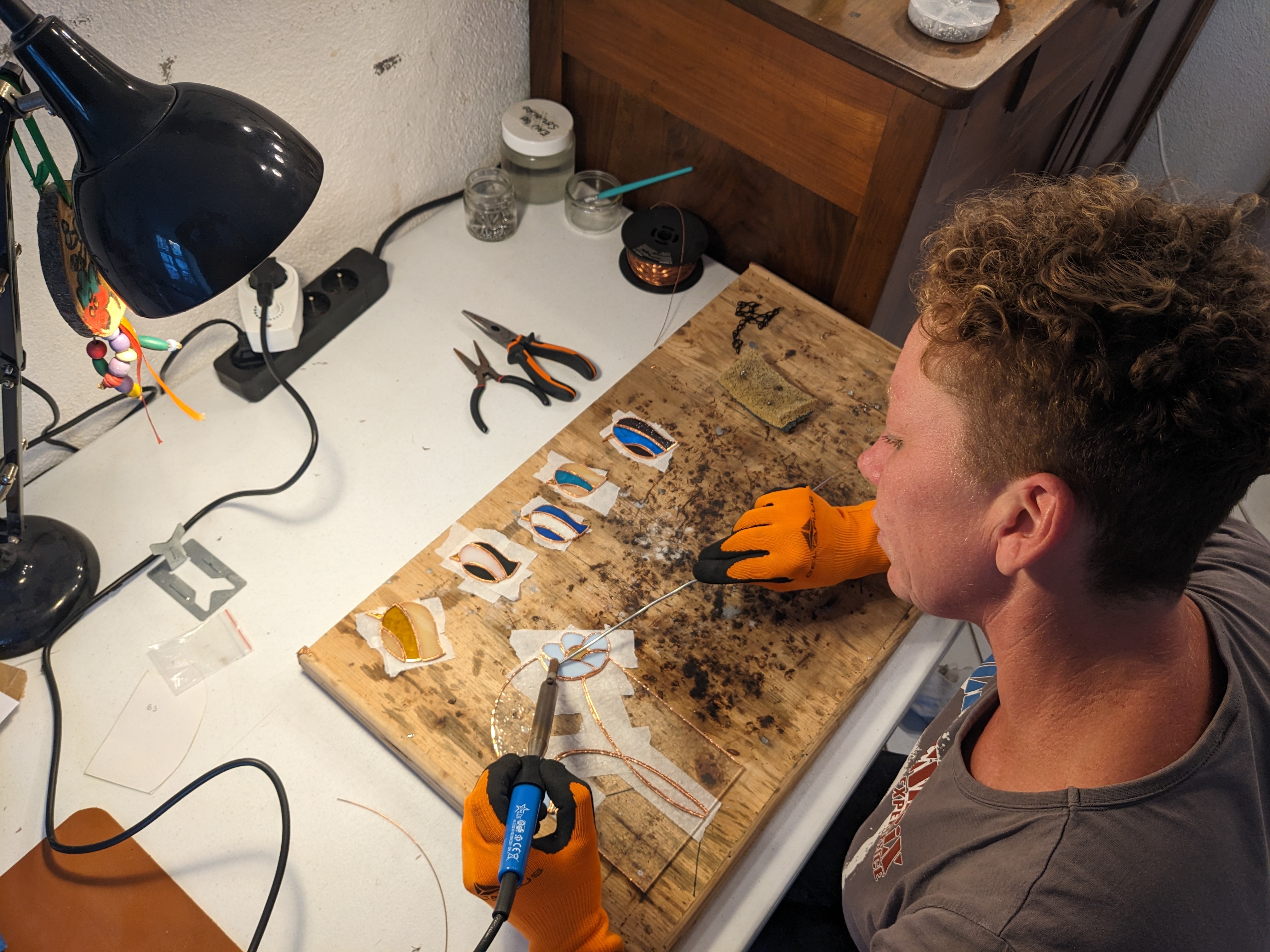 Von Atelier zu Atelier: Atelier l'Ardiaphane, Glasmalerei_Jaujac