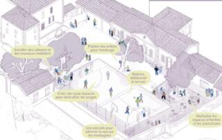 Réunion de présentation pour l’aménagement de la cour de l’école de Jaujac_Jaujac - ©atelierbivouac
