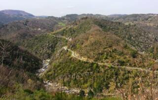 Les Gorges de la Dunière vues depuis la route RD231 près du hameau 