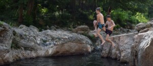 La baignade dans la rivière Ardèche