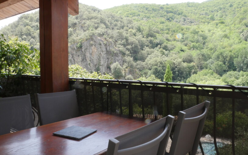 Terrasse du gite Rose à Meyras