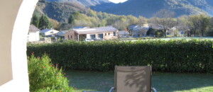 La vue depuis la terrasse du gite Framboise à Meyras