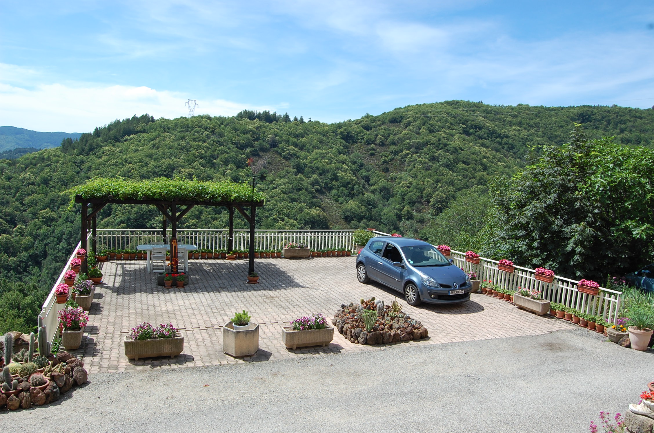 Terrain aménagé en terrasse