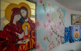 Oeuvres réalisées par Shanti'Art, peintures et dorures - ©Shanti'art