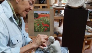 D'atelier en atelier : Atelier de Fontbonne, sculpture, pastels_Burzet