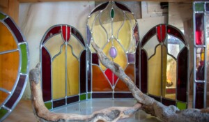 Exposition de vitraux dans l'atelier
