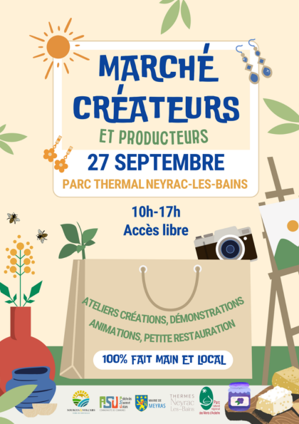 Marché de créateurs et producteurs de Neyrac les Bains