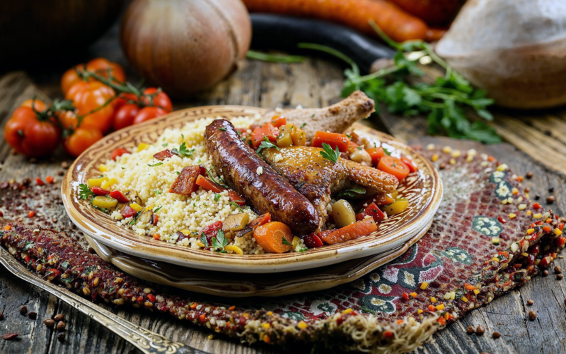 Repas Couscous royal avec Drailles et calades
