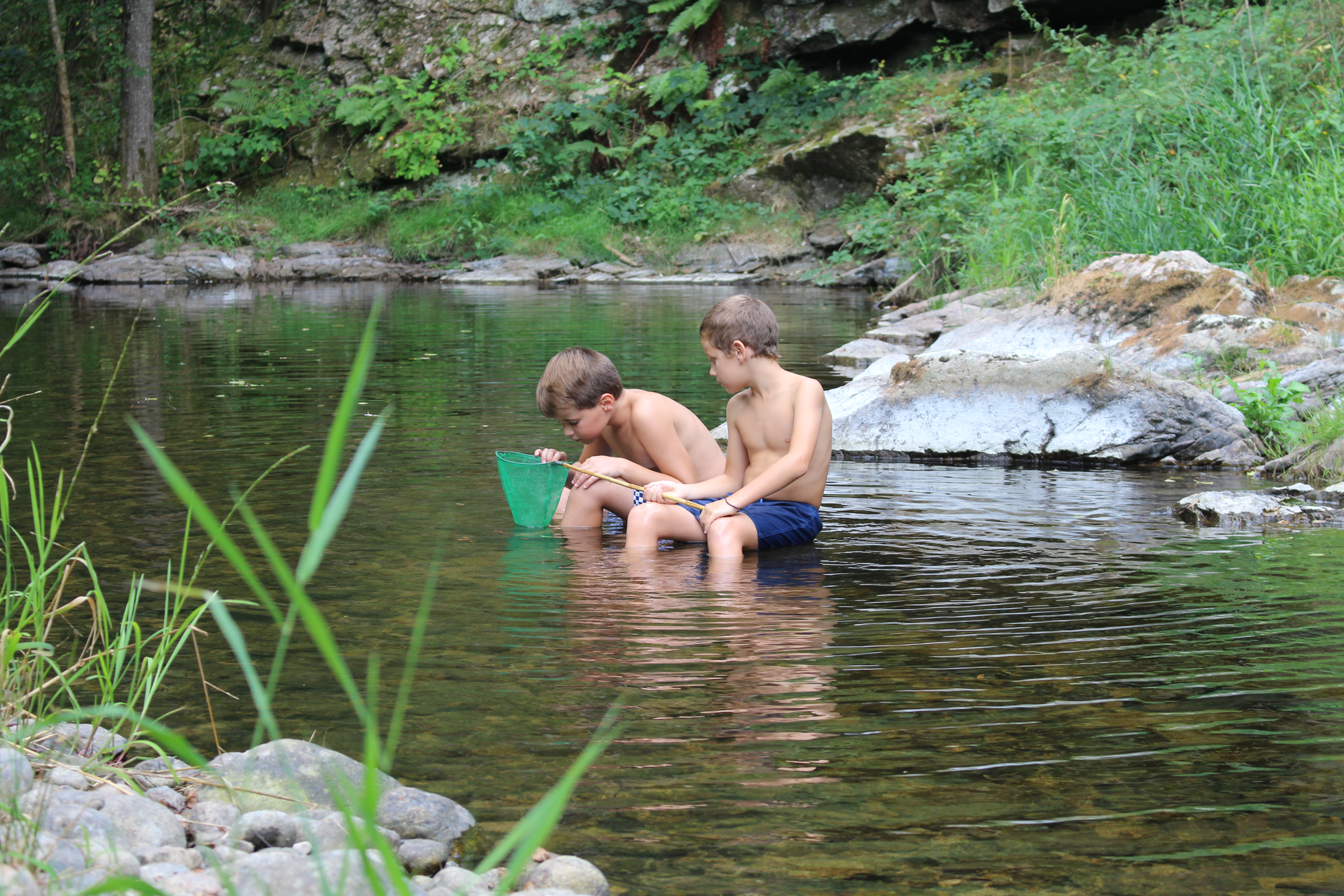 Baignade dans la Daronne
