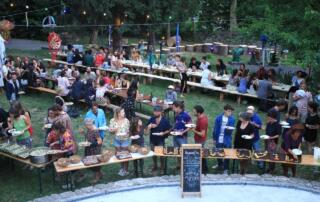 Banquet Bivouac repas - ©Collectif du Moulinage de Chirols