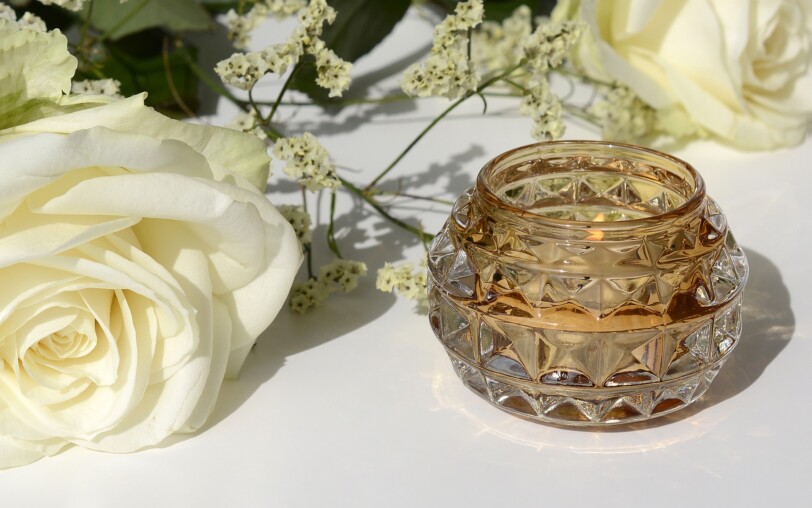 bougie et bouquet ©pixabay