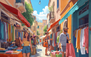 Rentrez en ville : Braderie des commerçants - ©Photo générée par l'Intelligence artificielle Canva