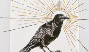 Broderie- le corbeau
