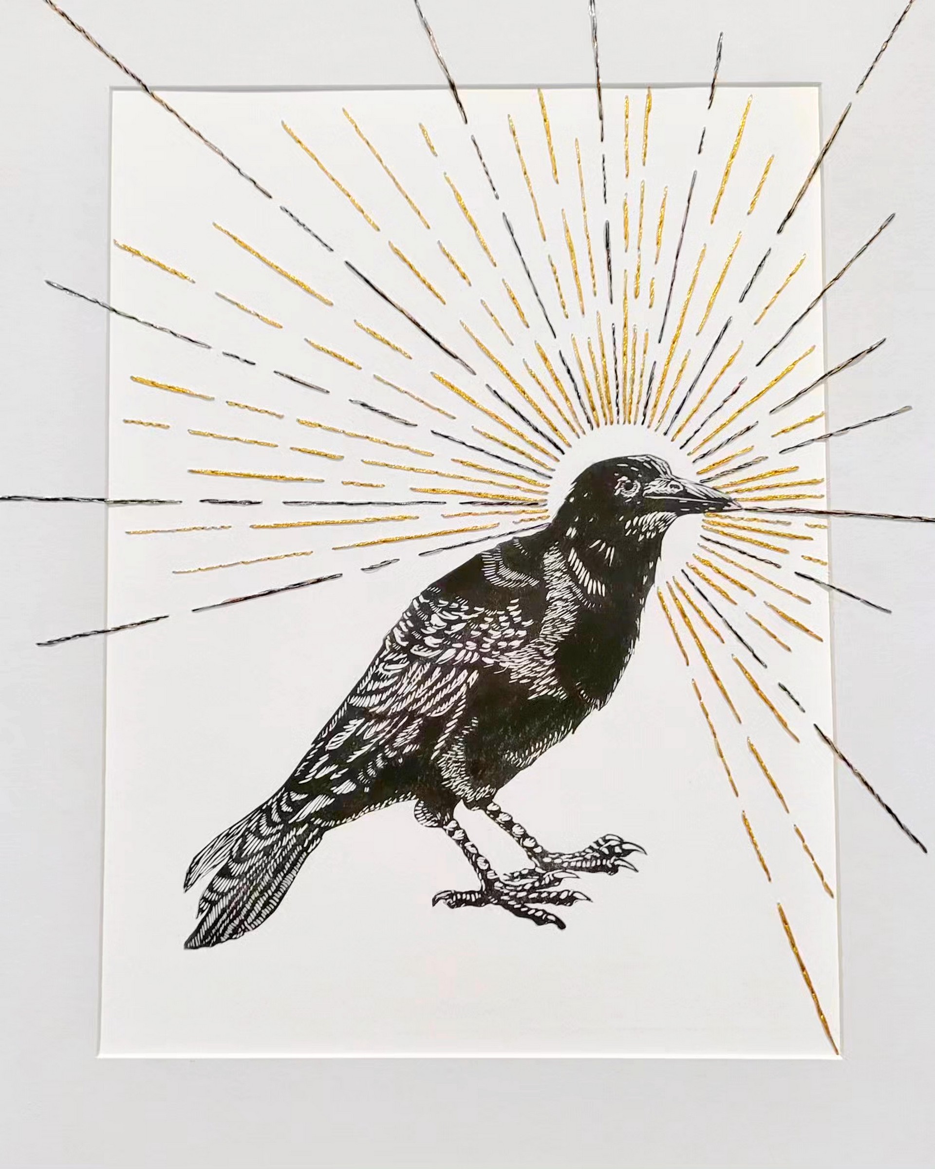 Broderie- le corbeau