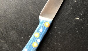 Canif droit manche composite bleu