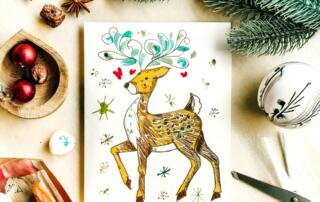 Réalisation de cartes de Noel DIY en Ardèche - ©photoshop