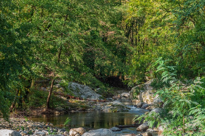 mayres-riviere-ardeche-sous-passerelle-du-moulin©sourcesetvolcans mayres-riviere-ardeche-sous-passerelle-du-moulin©sourcesetvolcans