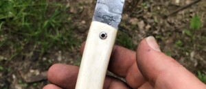 Couteau pliant Damas et os