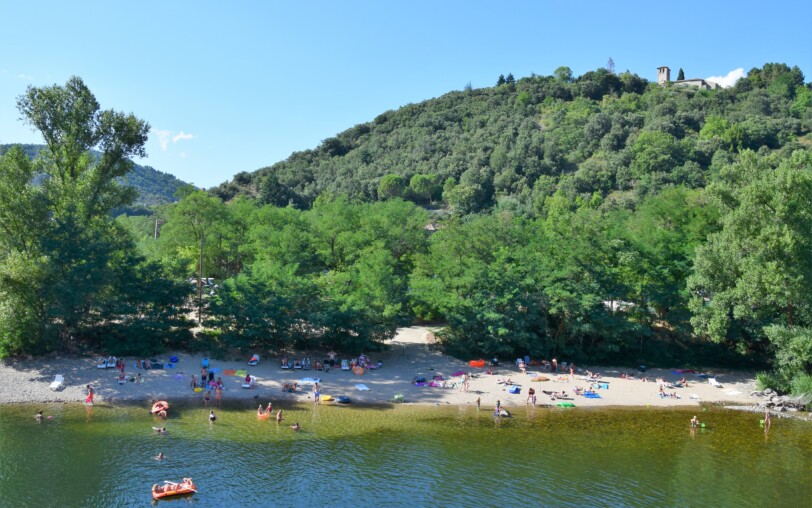 la belle plage privée du camping