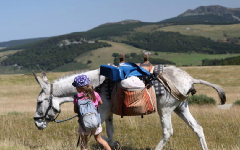Familienwanderung mit einem Esel auf dem Fernwanderweg GR®7 und der Wasserscheide (südlicher Teil)