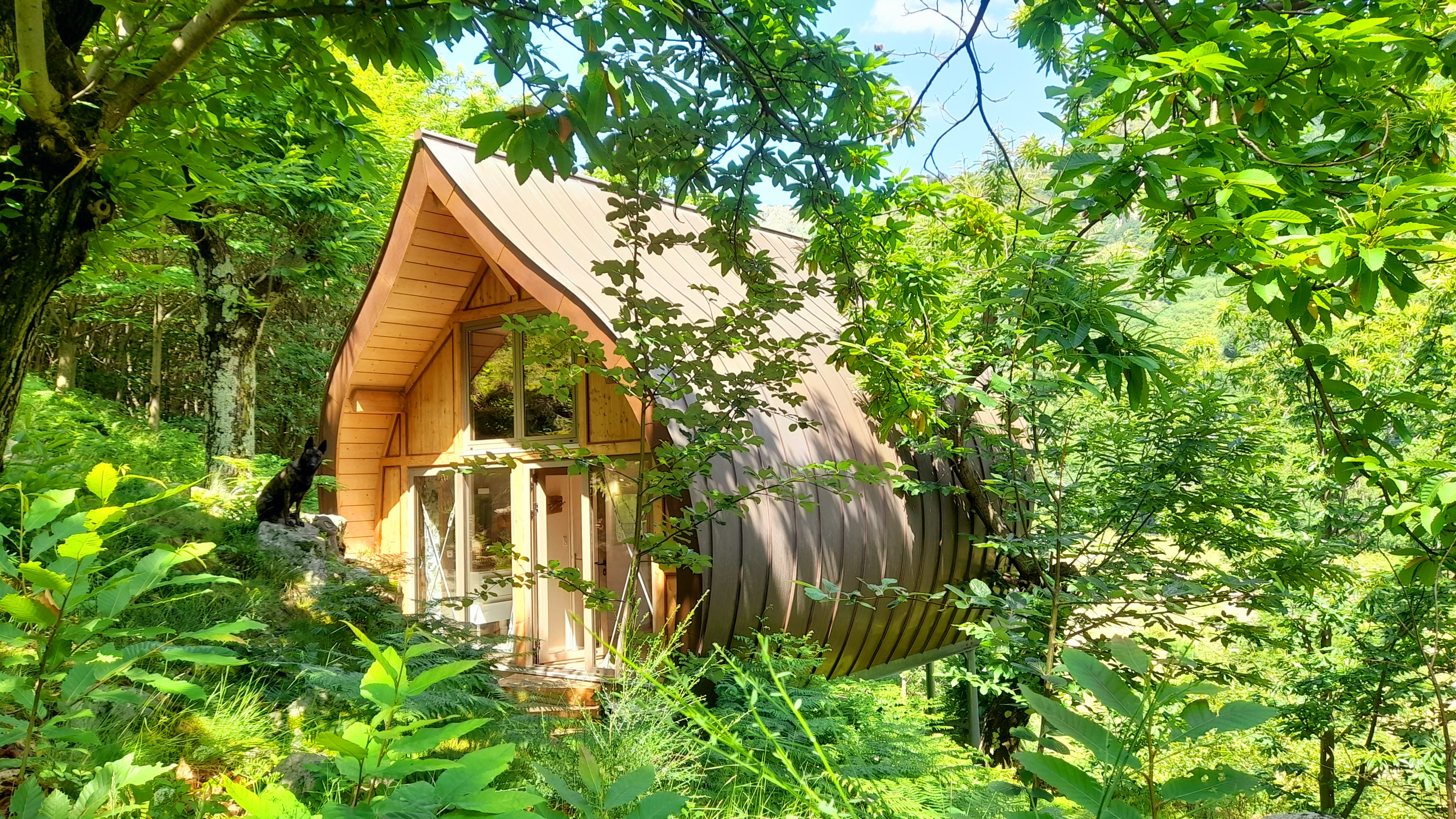 Die Pension 'Cabanes du Loup Bleu'