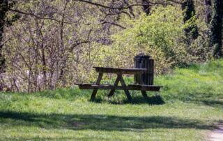 Aire de pique-nique - Parking du Chambon à Jaujac - ©Sources & Volcans