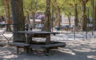 Aire de pique-nique de La Place de Jaujac - ©Sources & Volcans