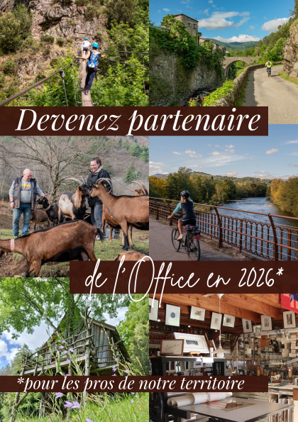 Devenez partenaires de l'office sources et volcans en Ardèche