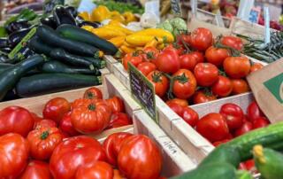 Etal de légumes de saison - Les Frères Royé - magasin bio - ©M.Royé