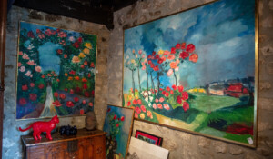 Fabras - Château du Pin - peintures Colette Bonzo ©sourcesetvolcans