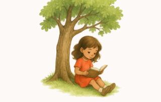 fille qui lit à l'ombre d'un arbre - ©chatgpt