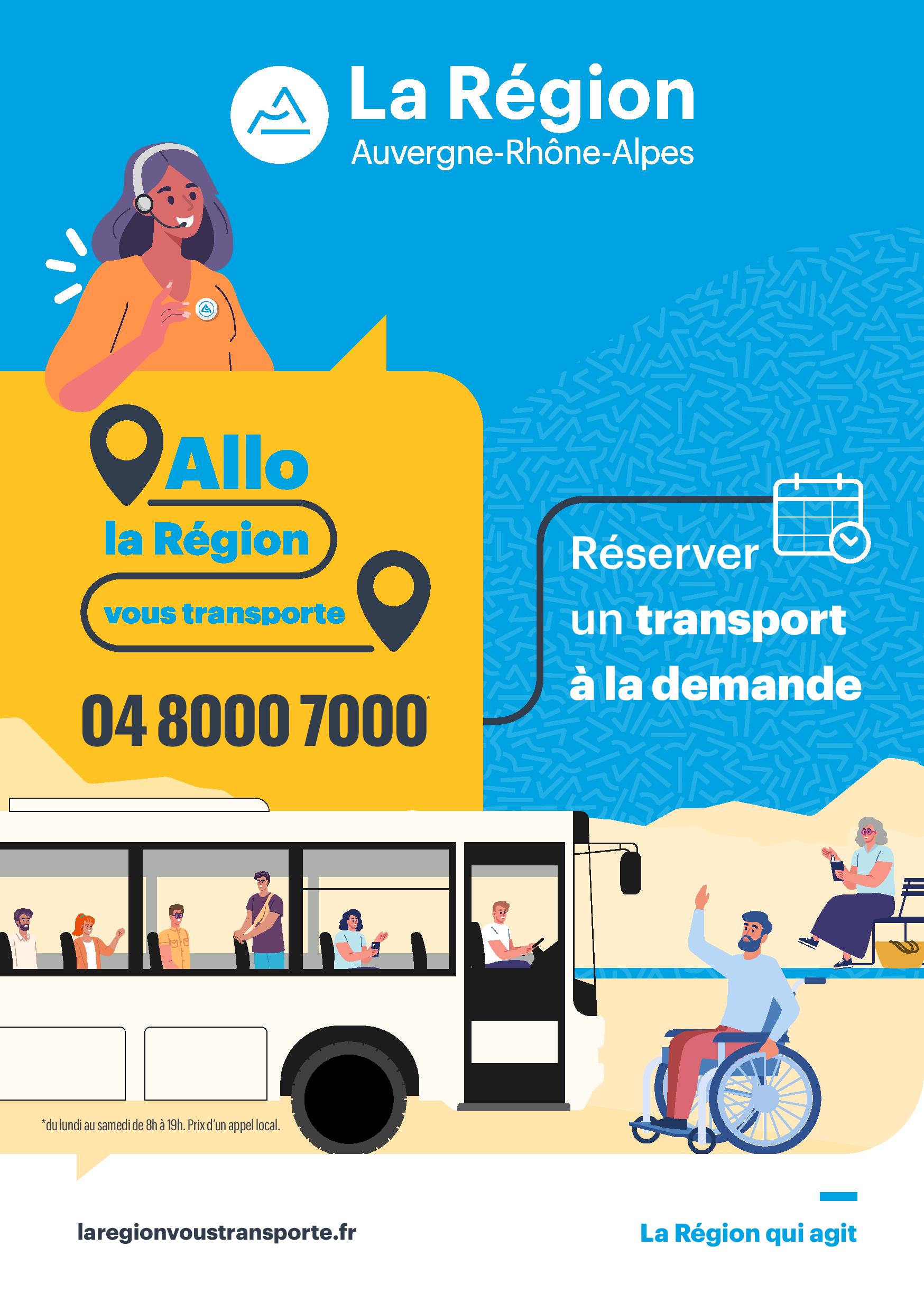 transport à la demande en Ardèche entre Aubenas et Thueyts en bus