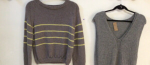 Gilet et pull gris