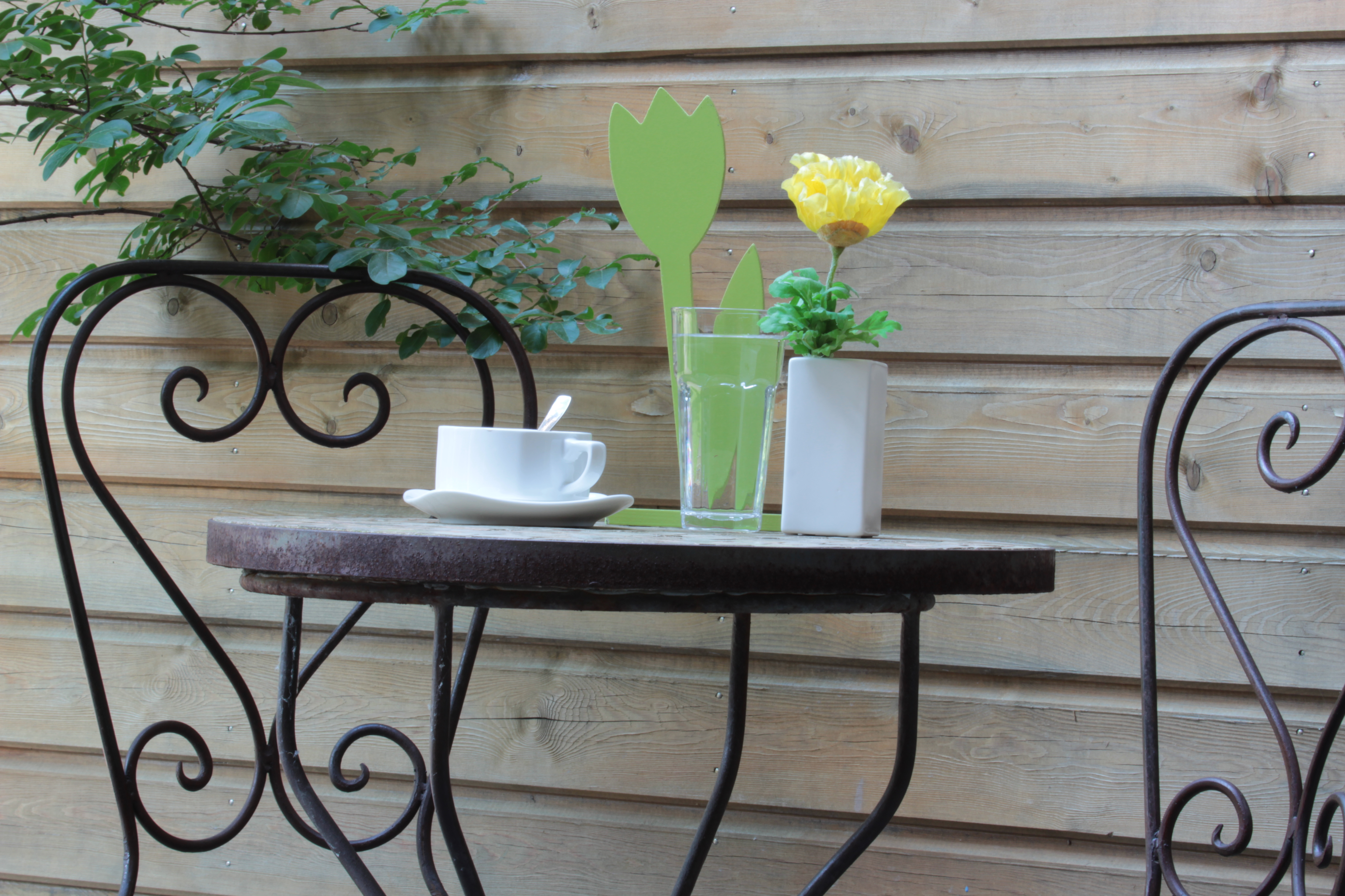 Terrasse d'un studio du natural Spa de Neyrac