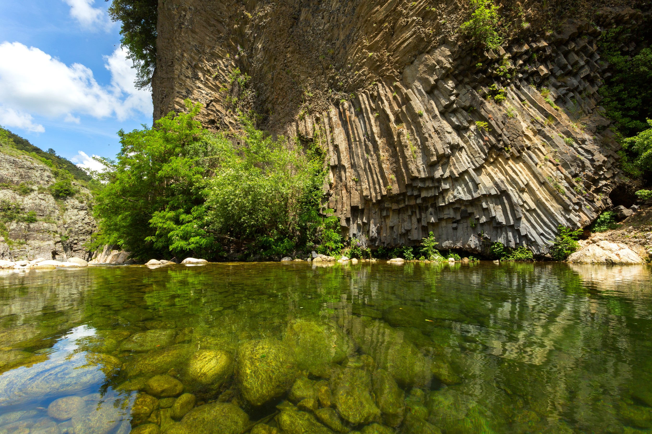 Basaltfluss in Jaujac
