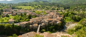 Jaujac - Le village vu du Chastelas