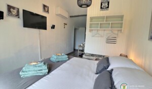 Chambre avec lit en 160 modulables en 2 lits 80 sur demande