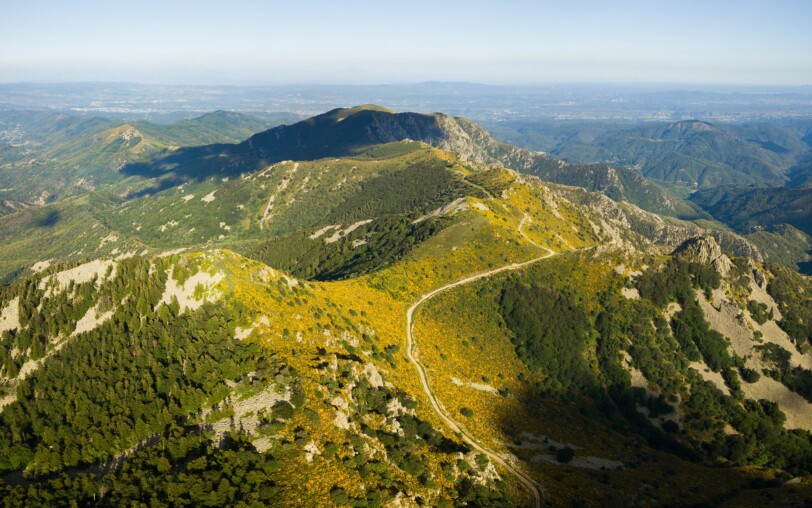 La Souche - Le Mont Aigu - Massif du Tanargue (survol ULM)©S.BUGNON