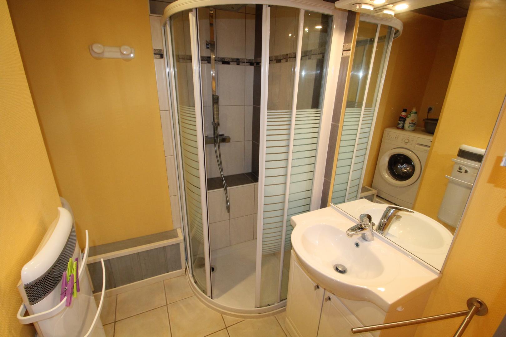 Salle d'eau avec lave-linge