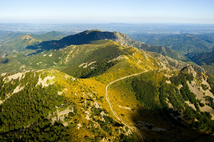 Massif du Tanargue vu du ciel - La Souche - Ardèche