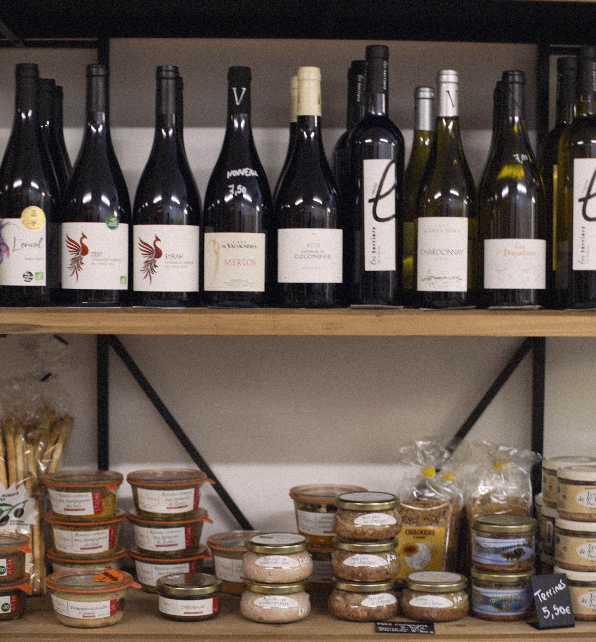 Vins et pâtés locaux et ardéchois