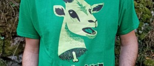 "zombique" tshirt fait par la sérigraphie Le Myrtillier