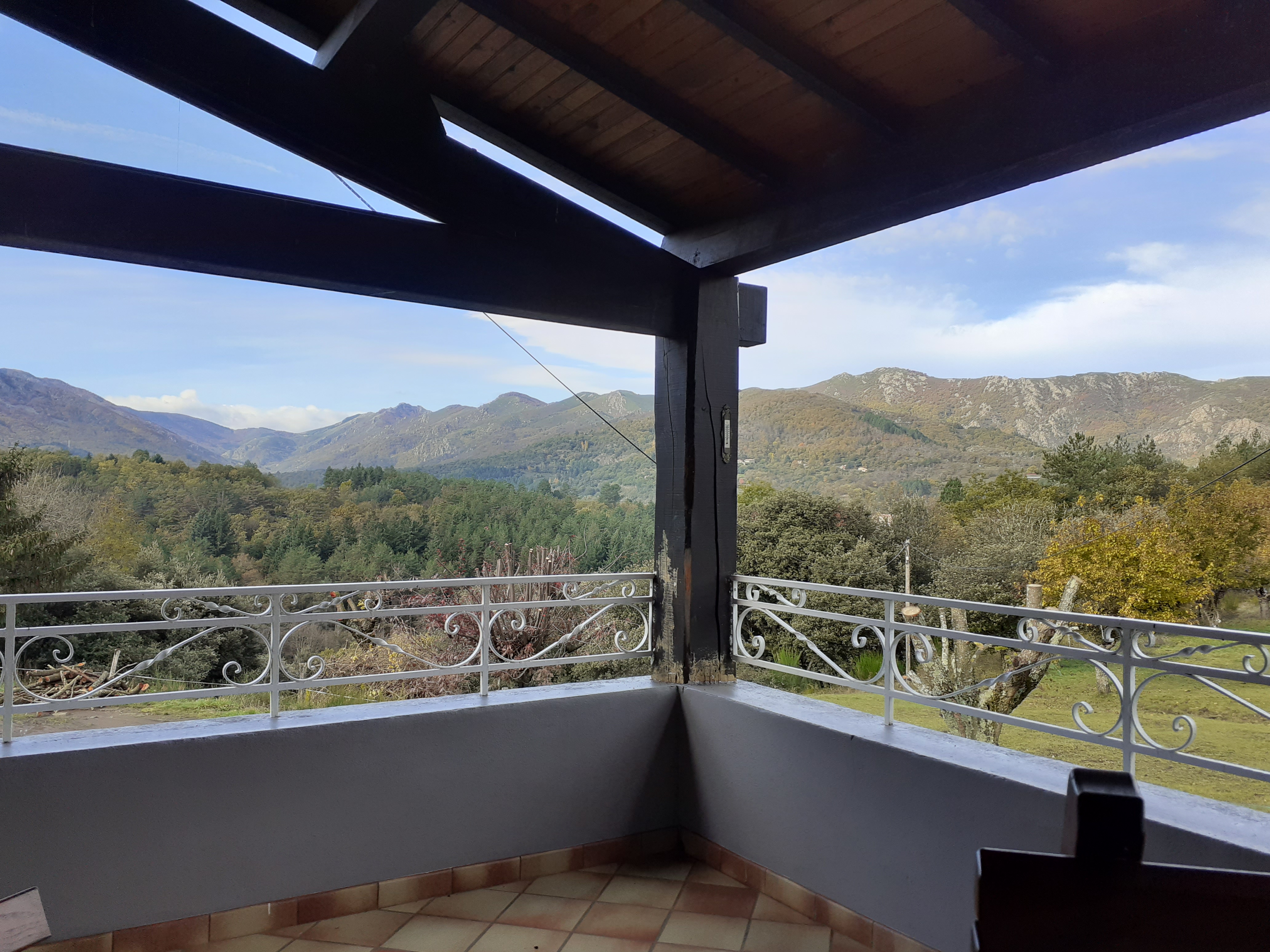 Jaujac - Mas des Amareyres - Vue terrasse