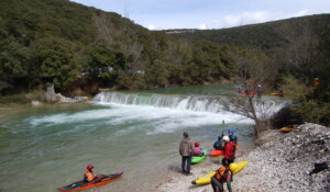 Canoë sur l'Ibie en Avril