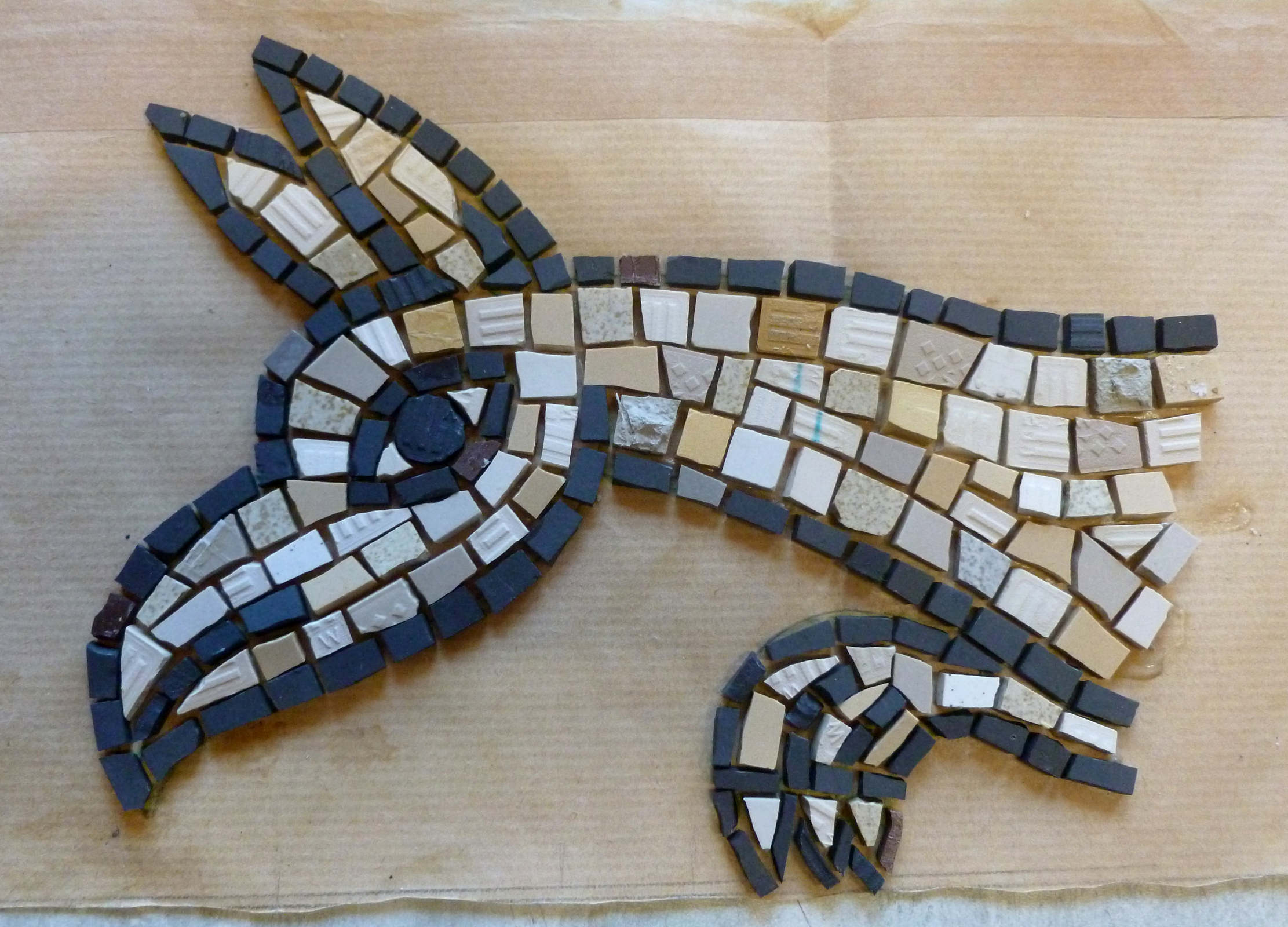 Saint Pierre de Colombier - Stage les bases de la mosaique avec Muse Coquelicot - créature