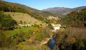 Saint-Pierre-de-Colombier - Vallée de la Bourges avec le village © S.Bugnon