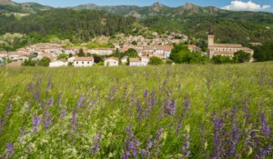 Jaujac - Le village vu de Rochemure