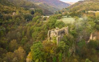 Montpezat-sous-Bauzon - Site de Pourcheyrolles-zoom château pourcheyrolles ©S.BUGNON - ©S.BUGNON