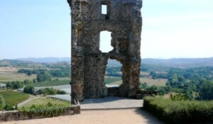 Point de vue sur le Plateau de Vernoux depuis la tour de Châteauneuf